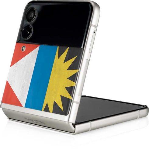 Antigua and Barbuda Flag Distressed Galaxy Z Flip4 5G Skin